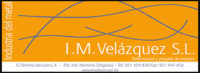 I.M. VELAZQUEZ S.L.
